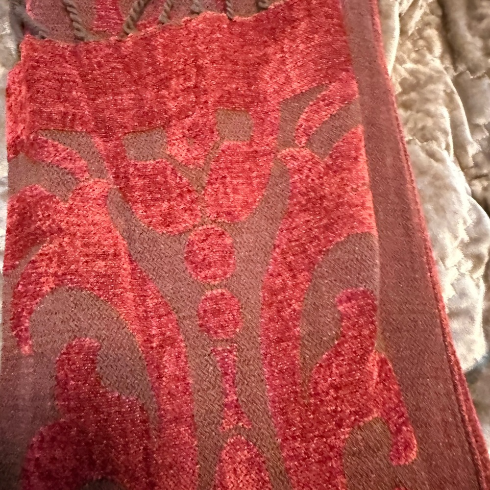 Restoration Hardware Red and Gray Throw Blanket - Picture 3 of 7